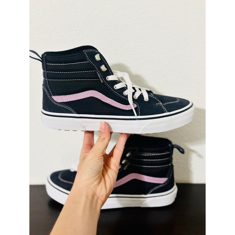 NEW Vans Filmore High Top Sneakers Girls/Women’s Size 6 Navy Blue Purple
